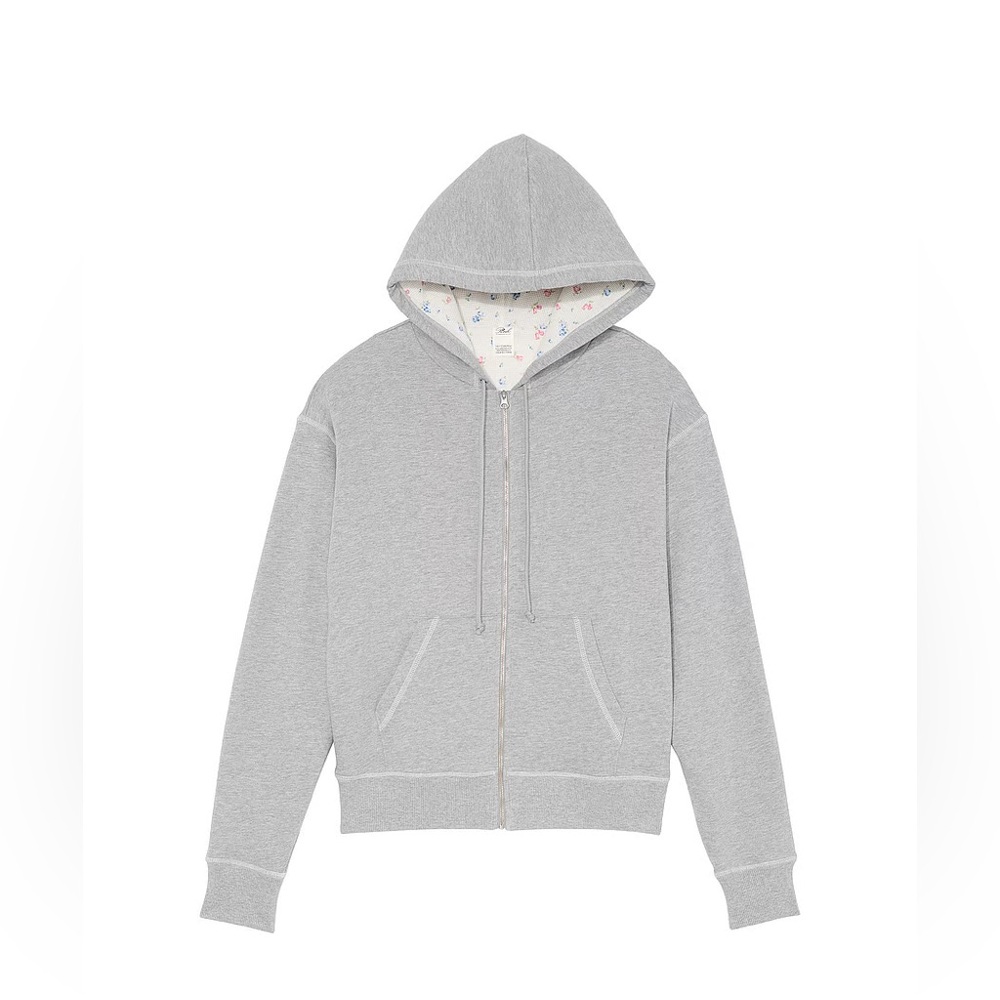 Berry Cotton Zip Up Hoodie Pink by Frankies Bikinis